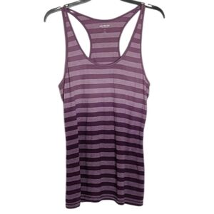 Express Purple Ombre Striped Tank Top